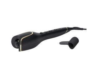 Ondulator automat PHILIPS StyleCare Prestige BHB876/00, Invelis ceramic protector cu infuzie de cheratina, Selector de temperatura: 210°C 190°C si 170°C , Sistem de ondulare inteligenta, Negru, L x A x I (mm) 110x350x150