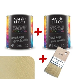 Pachet 1+1, vopsea decorativa, Vanilla Dream, interior, 1.8 litri, Magic Efect