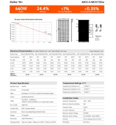 Panou Solar Fotovoltaic Monocristalin AIKO STELLAR 1N+ Dual-Glass, N- Type ABC, 645W, 23.9% Module Efficiency, 2382x1134x30mm, IP68, 144 celule [6X24] - Img 2
