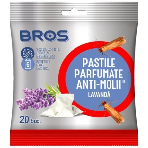 Pastile parfumate, impotriva moliilor, Lavanda, set 20 bucati, Bros