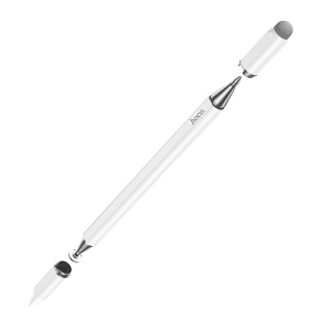 Pen digital, 3 in 1, stylus, compatibil telefon sau tableta, Hoco GM111, Alb