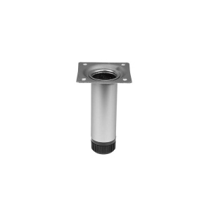 Picior metalic pentru mobilier D30x120mm aluminiu