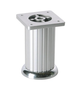 Picior mobilier WAW, Bingo, D 50, H 50, reglabil, din ABS, finisaj aluminiu