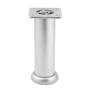 Picior mobilier WAW, D 40, H 50, reglabil, din ABS, finisaj aluminiu