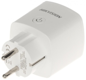 Priza inteligenta wireless Hikvision DS-PSP1-WE, control remote din aplicatie sau keyfob/keypad, setare scenarii in functie de evenimente, frecventa de operare 868 MHz, Two way communication, distanta de operare RF 1600m, criptare AES-128, 1 x LED stare