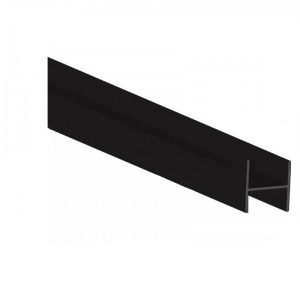 Profil H aluminiu pal-pal 3m negru