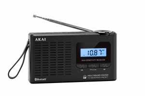 Radio cu ceas Akai APR-600 cu baterii 3x AAA, bluetooth 5.0, 0.8W, negru - Img 3