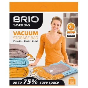 Sac vidat, depozitare haine, marimea XL, 80 x 100 cm, supapa universala