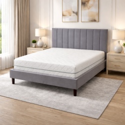 Saltea ortopedica Astral Standard Spring 160x200x25 cm, arcuri Bonell, husa detasabila tricot, hipoalergenica, fermitate tare