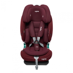 Scaun auto I-size U-Grow Goldfix Plus, isofix, 76-150 cm (9-36 kg), boxa bluetooth, rosu - Img 2