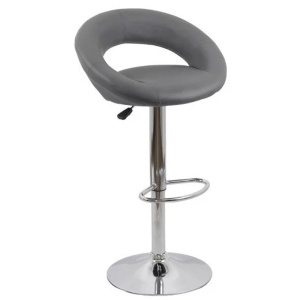 Scaun bar cu spatar ABS 151, rotativ, cadru cromat, inaltime reglabila, suport picioare, 100 kg