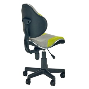 Scaun birou copii HM Flash 2, Ergonomic, Stofa Mesh, Cadru Polipropilena, Inaltime ajustabila, 80 Kg, Verde Gri - Img 3