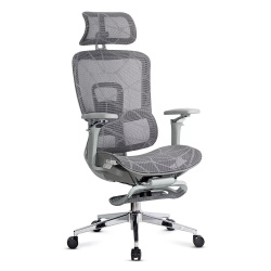 Scaun birou ergonomic multifunctional SYYT 9520, mesh, sezut culisabil, brate 4D, role gumate, 120 kg, gri