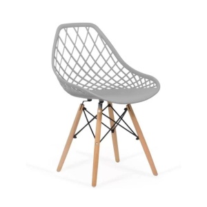 Scaun bucatarie BUC 220, design modern, polipropilena, picioare lemn, 100 kg