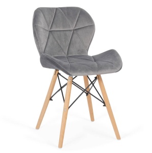 Scaun bucatarie si living BUC 241V, ergonomic, catifea, baza lemn, 110 kg