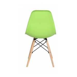Scaun bucatarie si living Moon, ergonomic, polipropilena, structura lemn, 100 kg, verde - Img 2