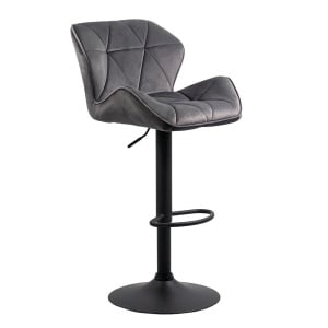 Scaun de bar ABS149, ergonomic, confortabil, catifea, suport picioare, rotatie 360 grade, 100 kg
