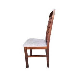 Scaun de living si bucatarie, DM1 Tilo din lemn masiv fag, tapiterie stofa, 120 kg, 96x43x40 cm, Nuc - Img 3