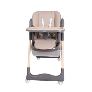 Scaun de masa cu inaltime reglabila, spatar ajustabil in 4 pozitii, pliabil, brown, U-Grow
