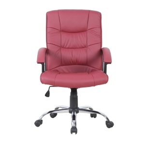 Scaun directorial GN02, ergonomic, cadru cromat, inaltime ajustabila, balans, 100 kg, bordo - Img 2
