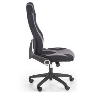 Scaun directorial HM Jofrey, gaming, tapiterie stofa, cadru polipropilena, mecanism de balans, cotiere incluse, 100 kg, gri negru - Img 2