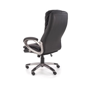 Scaun directorial Hm Preston, Robust, Piele ecologica, Inaltime reglabila, Mecanism balans, 100 Kg, Negru - Img 2