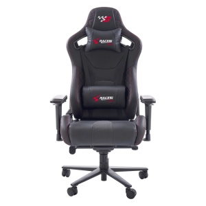 Scaun directorial pentru gaming HM Chavez, piele ecologica, cadru metalic, cotiere reglabile, multiblock, perne lombare,100 kg, negru - Img 2
