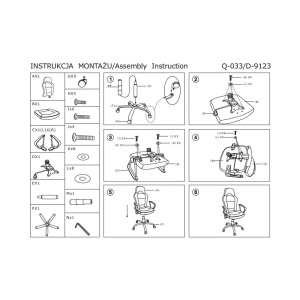 Scaun directorial SL Q033, Cadru cromat, Piele ecologica Mesh, Inaltime ajustabila, Mecanism de balans, 100 Kg, Rosu Negru - Img 3