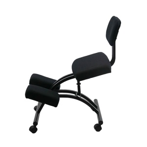Scaun kneeling chair OFF 094, stofa, ajustabil inaltime, postura corecta, 100 kg, negru - Img 3