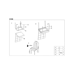 Scaun living HM K186 negru - Img 2
