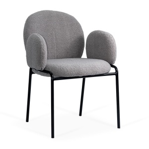 Scaun living si dining BUC281, stofa boucle, structura metalica, 100 kg