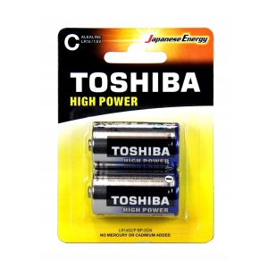 Set 2 baterii TOSHIBA LR14 C 1.5V High Power alcaline, performanta durabila