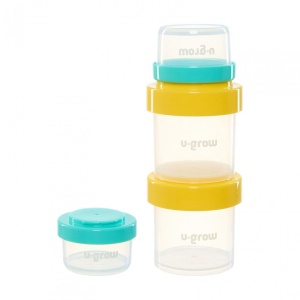 Set 8 recipiente cu capac pentru stocare hrana copii , 4*80ml + 4*220ml, U-Grow - Img 4