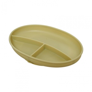 Set diversificare 5 piese silicon : baveta, bol, farfurie, lingurita si furculita, olive, U-Grow - Img 3