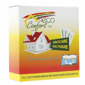 Solutie activator deblocare reactivare fosa septica Eco Confort 500g