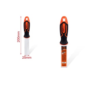 Spaclu din inox, 25 mm, maner PVC, antiderapant, Kmt Tools