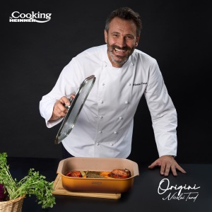 TAVA INALTA CUPTOR DIN ALUMINIU TURNAT + CAPAC 39 x 26 x 8.5 CM, 6 L, NICOLAI TAND, ORIGINI, COOKING BY HEINNER - Img 8