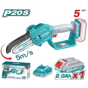 TOTAL - FIERASTRAU ELECTRIC PENTRU CRENGI - 5"(13cm) 20V (INCLUDE ACUMULATOR SI INCARCATOR)