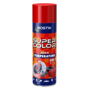 Vopsea spray, rosu, termorezistenta, pana la 800°C, interior / exterior, 400 ml, Bostik