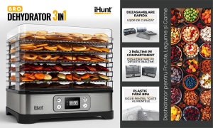 Aparat de deshidratat si uscat alimente, Bro Dehydrator 3 in 1, iHunt - Img 4