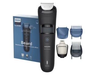 Aparat de tuns barba PHILIPS BT5775/15 cu lame integral metalice cu autoascutire, 40 de setari lungime (0,5-20 mm), autonomie 100 min, colector de par, trimmer pentru detalii, trimmer extra-lat, 2 piepteni, cablu USB incarcare