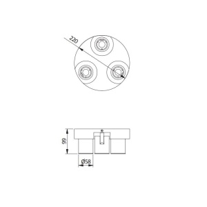 Aplica spot Blink 3x20W GU10 GTV Negru - Img 2