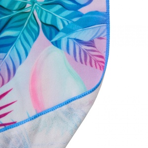 "Beach Towel with bagback 70x140 cm Leafs Material : 100% polyester 220 GSM" - Img 2
