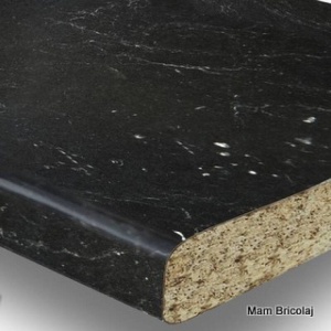 Blat bucatarie Negru Marc lucios4200x600x38mm
