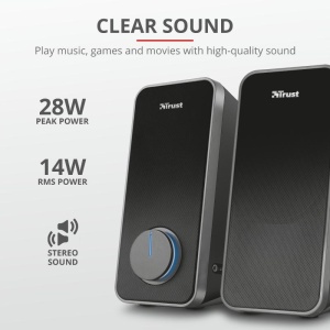 Boxe Stereo Trust Arys 2.0 Speaker Set, 28W, negru - Img 2