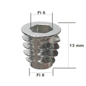 Bucsa dublu filetata M6 set 100 buc - Img 2