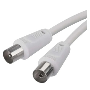 Cablu antena TV coaxial 3 m cu mufe tip F și M