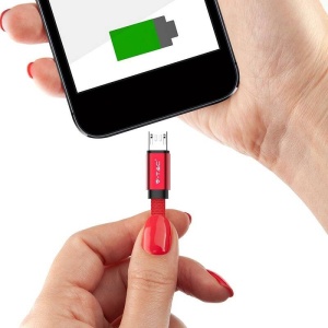 Cablu de date si incarcare MicroUSB rosu Ruby - Img 4