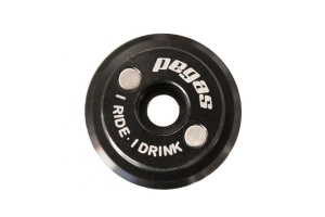 CAPAC TIJA GHIDON BEER CAP XHS-16, ALUMINIU CNC, 2 MAGNETI, PENTRU TIJA GHIDON 1-1/8, DIAMETRU 31.8MM, SURUB M6X30MM INCLUS, NEGRU - Img 2