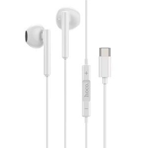 Casti stereo, In-Ear, USB-C, microfon si comenzi pe fir, Alb - Img 1
